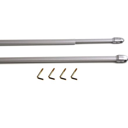  Vitrázspálca, 0.9mm, matt-króm, 2 db / csomag, 100 - 160 cm