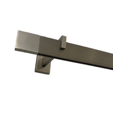 Square-Line karnis szett,  160 cm, széles végzáróval,  Inox