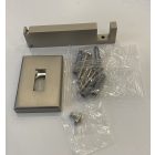 Square-Line karnis szett,  200 cm, széles végzáróval, Inox