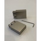 Square-Line karnis szett,  200 cm, széles végzáróval, Inox