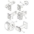 Square - Line rövid, egy soros tartó, Inox, 1 db 