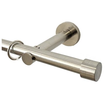 19 mm FRANCE karnishoz NANTES végzáró, INOX szín, 2 db / csomag