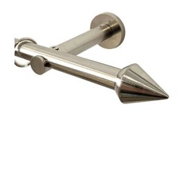   19 mm FRANCE karnishoz METZ végzáró, INOX szín, 2 db / csomag