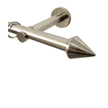 19 mm FRANCE karnishoz METZ végzáró, INOX szín, 2 db / csomag