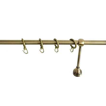  16mm AMERIKA függönykarnis, végzáró nélküli 1 soros , Óarany színben