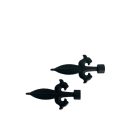  16mm PANNONIA karnishoz végzáró, SIÓFOK, fekete, 2 db / csomag