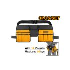 INGCO Szög és szerszámtartó övtáska, 14 zsebes