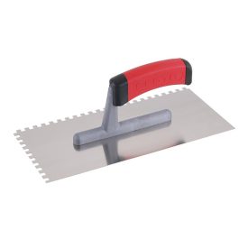    Festa Fogazott glettvas, 130 x 280 mm, inox, 6 x 6  mm fogak,  lágy fogantyús