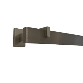   Square-Line karnis, 1 soros kivitelben, végzáró nélkül, Inox színben, hosszú tatróval