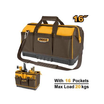 INGCO Szerszámtáska, 16 zsebes