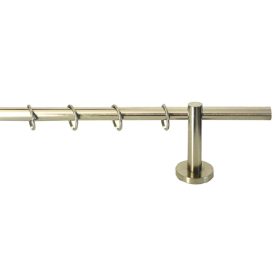   16mm EURÓPA függönykarnis, végzáró nélküli 1 soros , Nemesfém színben
