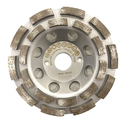 Double Row, gyémánt beton csiszoló, 125 x 22,23 mm ( Durva csiszolás )