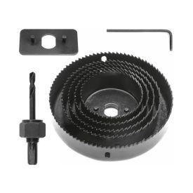 VOREL Körkivágó készlet, 8 részes, (64-127 mm)