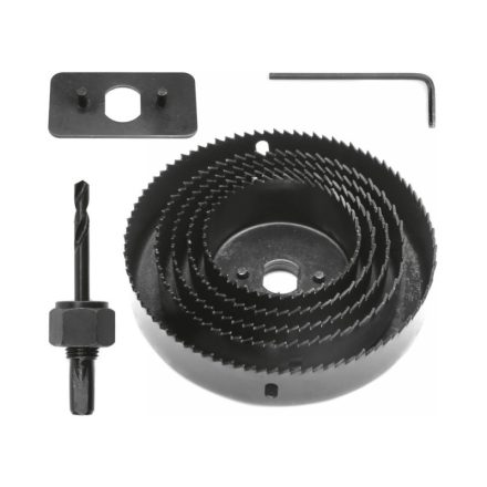 VOREL Körkivágó készlet, 8 részes, (64-127 mm)