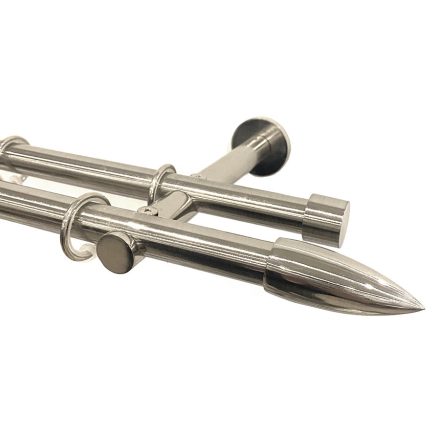 19 mm France, 2 soros ROUEN, karnis szett, INOX színben, 240 cm