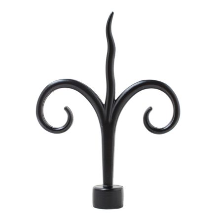 16mm PANNONIA karnishoz végzáró,  Kecskemét , fekete, 2 db / csomag