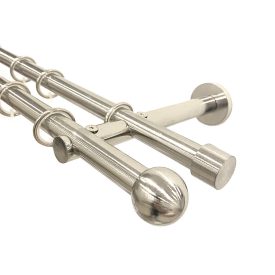   19 mm France, 2 soros RENNES, karnis szett, INOX színben, 240 cm