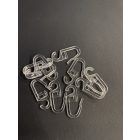  Függönykampó, 6 mm átmérőjű, átlátszó 10 db