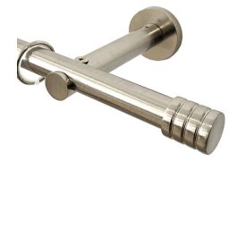   19 mm FRANCE karnishoz TOULON végzáró, INOX szín, 2 db / csomag