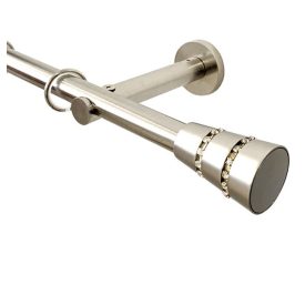   19 mm FRANCE karnishoz MONTPELLIER végzáró, INOX szín, 2 db / csomag