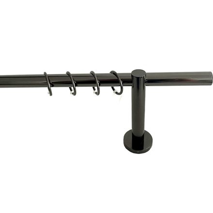  19 mm átmérőjű, FRANCE karnis, végzáró nélküli, 1 soros, Tytán színben, 300 cm