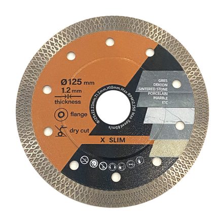 Gyémánt vágókorong, 125 x 22.23mm, T1.2mm, H 10 mm, X SLIM