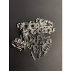 Függönykampó, 5 mm átmérőjű, átlátszó 20 db