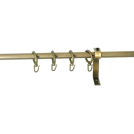 16mm PANNONIA függönykarnis, végzáró nélküli 1 soros , Óarany színben