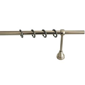    16mm AMERIKA függönykarnis, végzáró nélküli 1 soros , Nikkel - matt színben