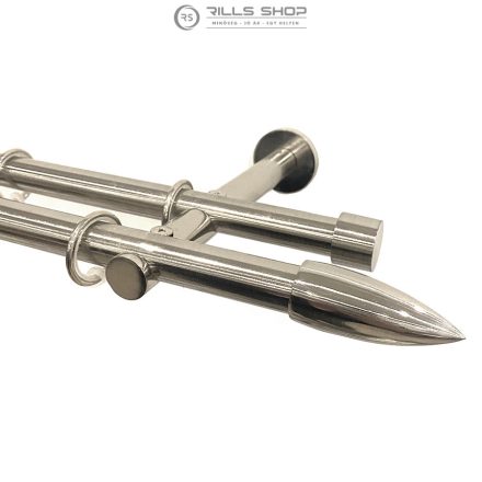 19 mm France, 2 soros ROUEN, karnis szett, INOX színben, 160 cm