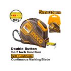 INGCO Mérőszalag, 5 m x 25 mm, gumírozott